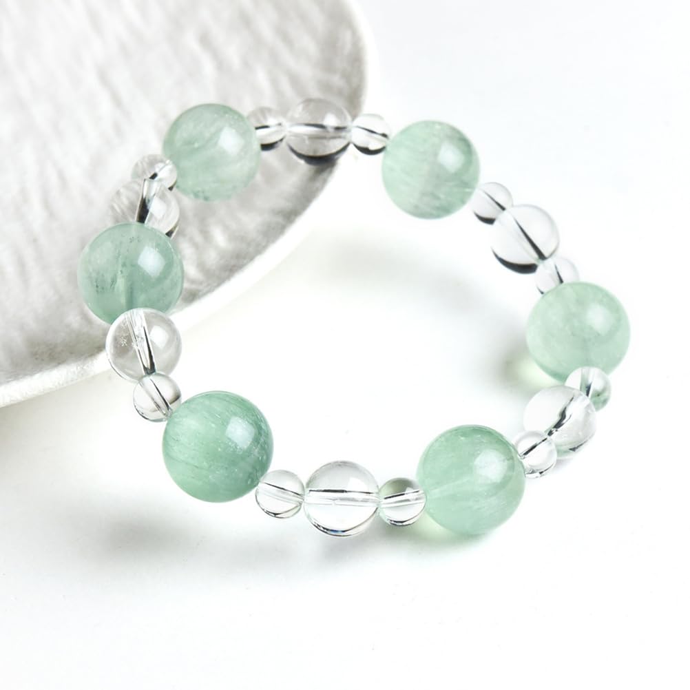 Pulseras de cuentas redondas de cristal natural para meditación y yoga