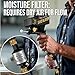LE LEMATEC Portable Sand Blaster Gun Kit | Gravity Feed Air Tool for Rust Removal, Glass Etching & Paint Stripping | Requires 4 CFM @ 90 PSI Air Compressor - Sandblasting Steel Nozzle