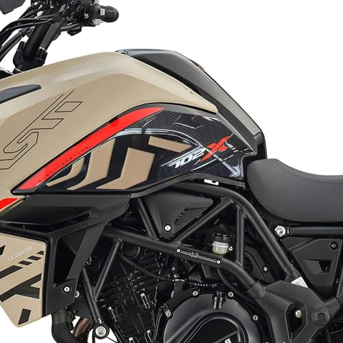 Autocollants 3D Moto Réservoir Résine Benelli TRK 702X 2023-2025 Beige Labelbike