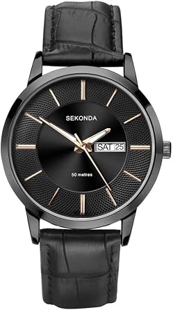 Sekonda Mens Analogue Classic Quartz Watch with Leather Strap 1577.27