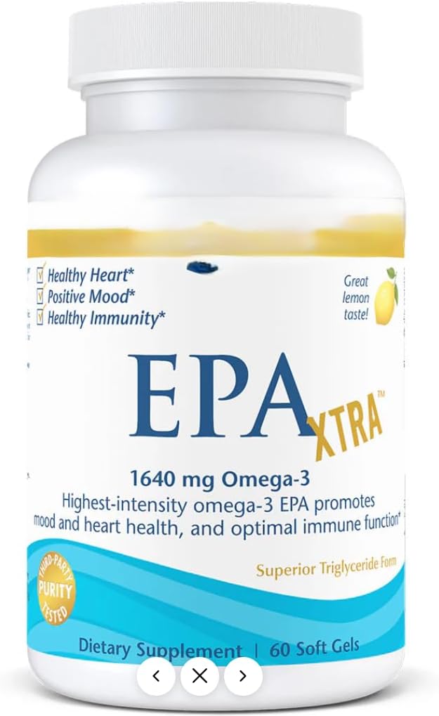 NordicOmega XtraEPA Fish Oil, Great Lemon Taste, 1640mg, 60 Softgels