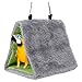 Felenny Pappagallo Amaca, d'inverno Caldo Amaca Appesa Grotta Gabbia Peluche Pappagallo Giocattolo Letto Capanna Tenda Adatta a parrocchetti, Budgie, cacatua