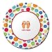 Creative Converting 8 Count Round Paper Dessert Plates, Lazy Days