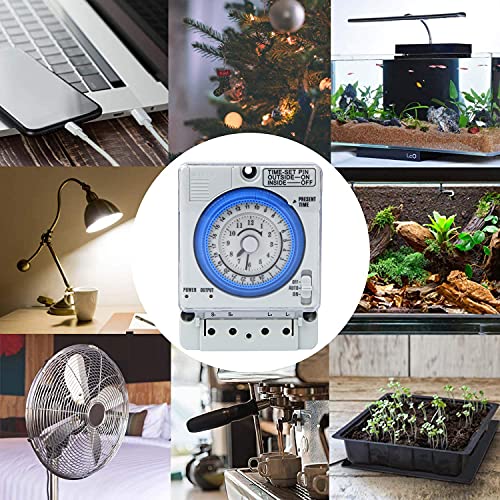 Time Switch Relay Programmable 24H Ac250V 20A Time Switches Manual/Auto Mechanical Timer Switch, For Electric Equipment Household For Lights Diy #TOP4