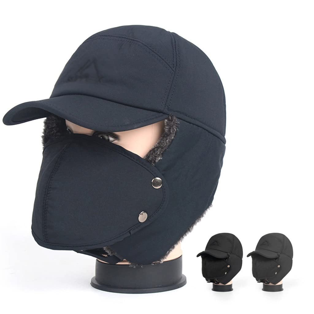FENOKD Winter Thick Warm Hat Windproof Cold Face Protection Ear Cap Middle-Aged Cap (3 Pack)?3-Pack