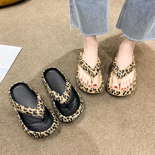 Premium Comfort Leopard Print Flip Flops For Men Yoga Mat Thong Sandals Slides Summer Slippers Arch Support Footwear2