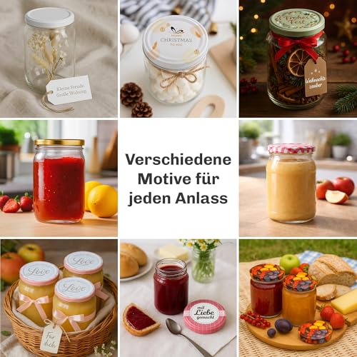 Blumixx Einmachgläser mit Schraubdeckel 24er Pack Einmachglas mit Deckel in Weiß - 540ml Fassungsvermögen - Ideal für Erntezeit… – Ansicht 4