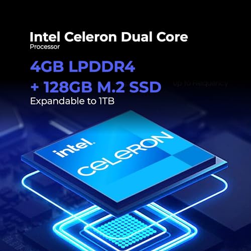 Image of Chuwi HeroBook Air Laptop 11 inch - Intel Celeron N4020, 4GB RAM, 128GB SSD, Up to 2.8 GHz, WiFi, 34.2Wh Battery, Webcam, Micro-Edge Display, Windows 11 - Black