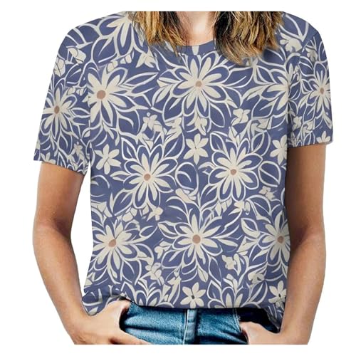 T-shirt imprimé floral rouge à fleurs abstraites : votre allié idéal pour les terrasses d'été