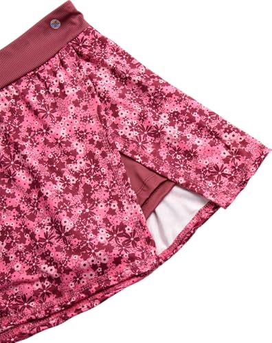Image of RBX Girls Athletic Skort Set - 2 Piece Workout Outfit with Performance Graphic Tee & Athletic Skort for Girls