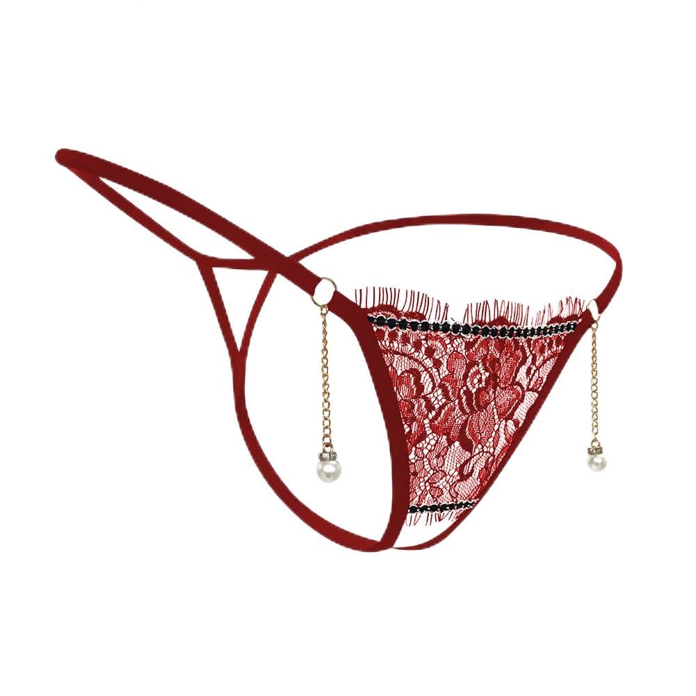 Difference U Women's U Difference Panties Nderwear Floral G- String Sexy Thong Knickers Lingerie (U)