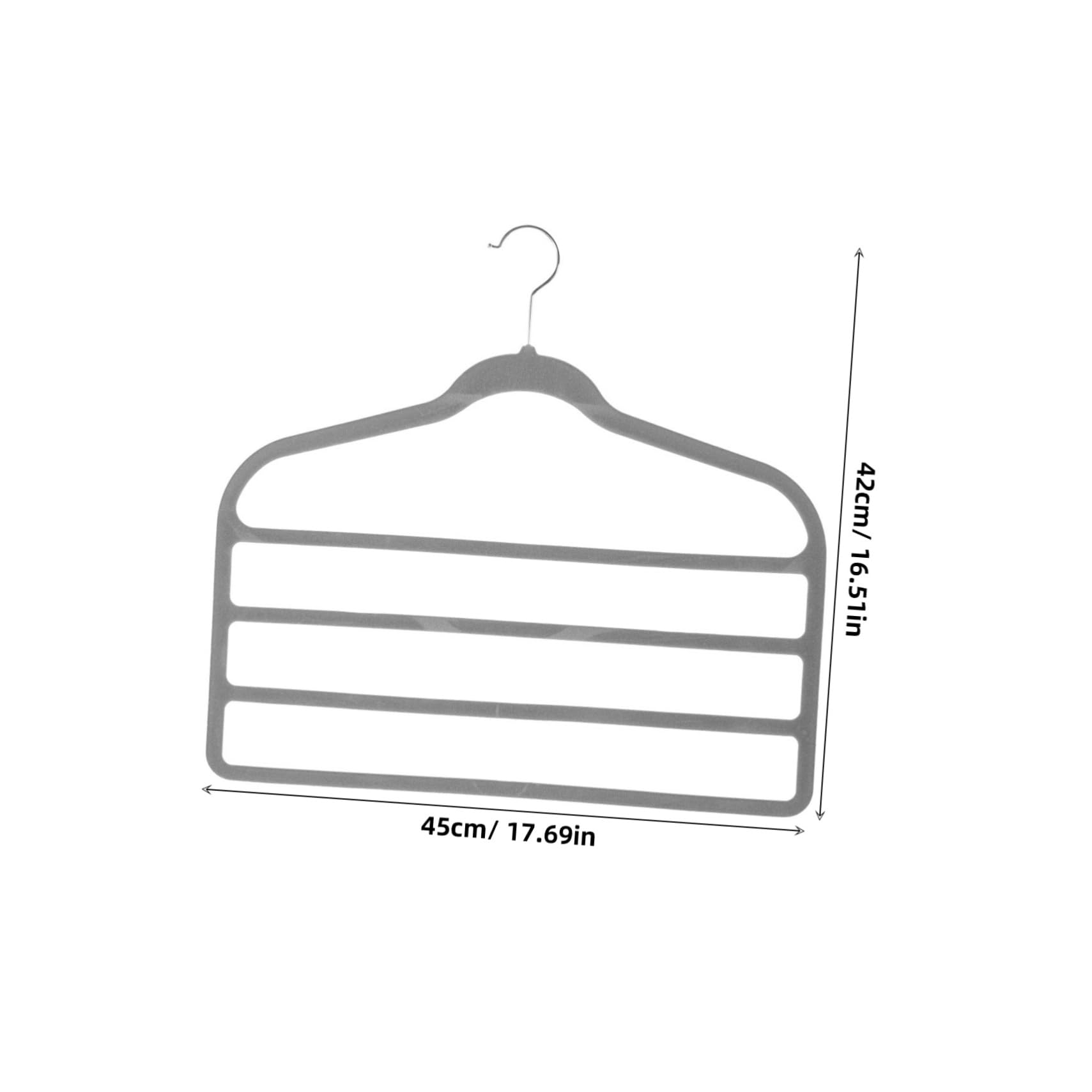 UKCOCO Perchas Multicapa de Plástico para Pantalones 10 Piezas Revestimiento de Flocking Antideslizante y Acabado Fino para Organizar Armario y Ahorrar Espacio