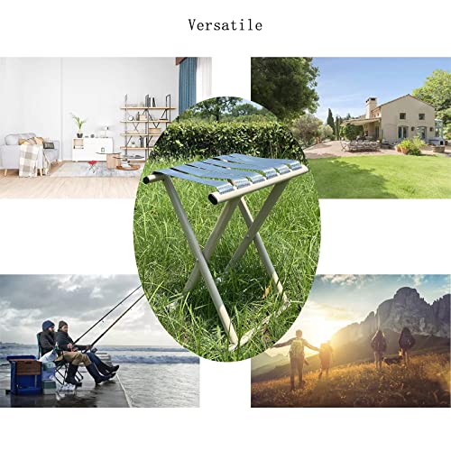 Mfruit Portable Folding Stool,Heavy Duty Camp Stool Chair,13" Height 500 Lbs Load Capacity,Suitable For Home,Outdoor,Fishing,Garden,Hunting,Picnic,And Hiking Travel. #TOP4