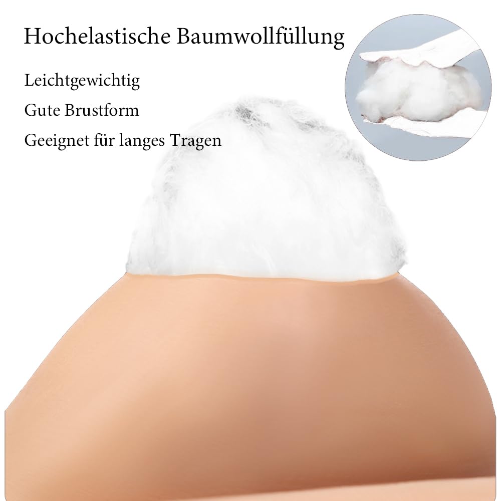 Realistische Silikon Brüste Mit Simulierte Vagina Silikon Dreieck-Body Bodysuit Vagina-Unterwäsche für Transgender, Crossdresser, Drag Queen, Cosplay Bodysuit Sexspielzeug für Männer Solo(F-Cup)