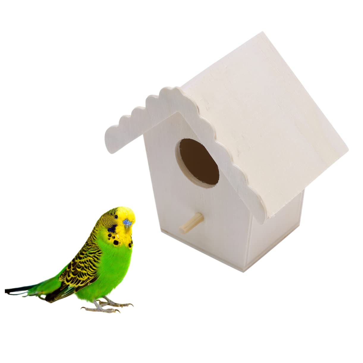 ORFOFE Nido de pájaros jaulas de cría de canarios casa de pájaros para jaula nido de pájaros jaulas de cría para pájaros jaula de pájaros jaula de pájaros nido de pájaros de cola larga de madera nidos