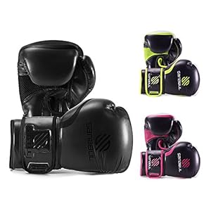 Sanabul Essential Gel Boxing Gloves | Pro-Tested Kickboxing Gloves for Men and Women | Ideal for Boxing, MMA, Muay Thai, and Heavy Bag Training All Black, 12 oz