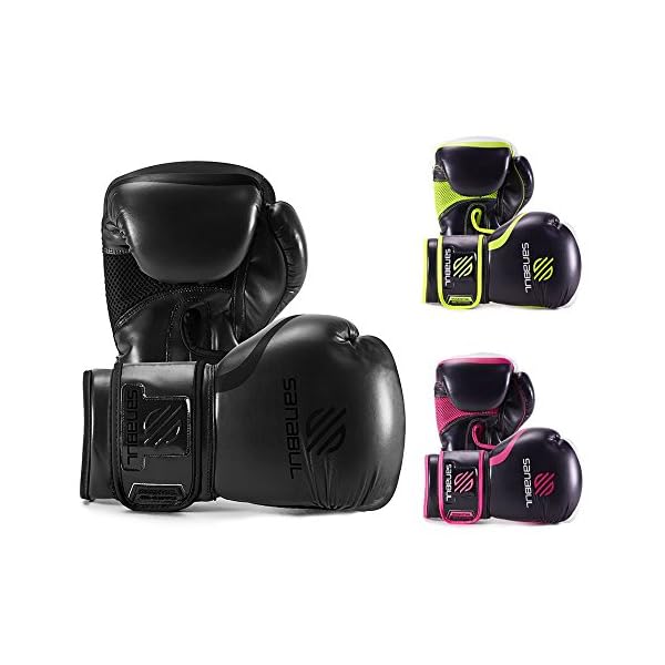 Sanabul-Essential-Gel-Boxing-Kickboxing-Punching-Bag-Gloves Sanabul Essential Gel Boxing Gloves | Pro-Tested Kickboxing Gloves for Men and Women | Ideal for Boxing, MMA, Muay Thai, and Heavy Bag Training All Black, 12 oz