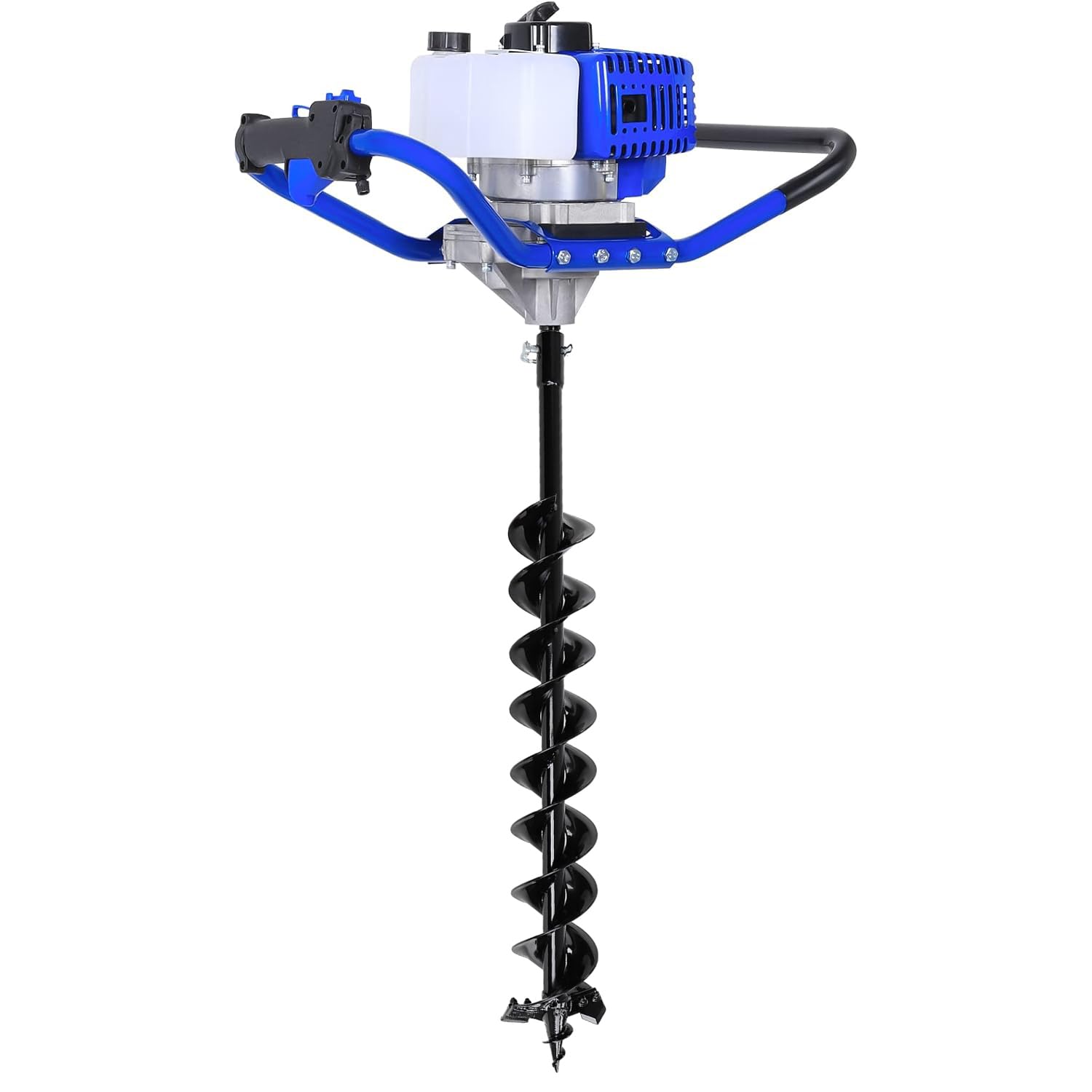 Wiertło do gleby ze sworzniem zabezpieczającym i adapterem, średnica 120 mm, długość 800 mm, dla wierteł do słupów, studni, prac wykopowych, stalowych, świder do gleby