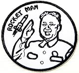 Rocket Man Anti No War Kim Jong Un North Korea Funny Nuke Patch Iron on Sew Embroidered Applique...