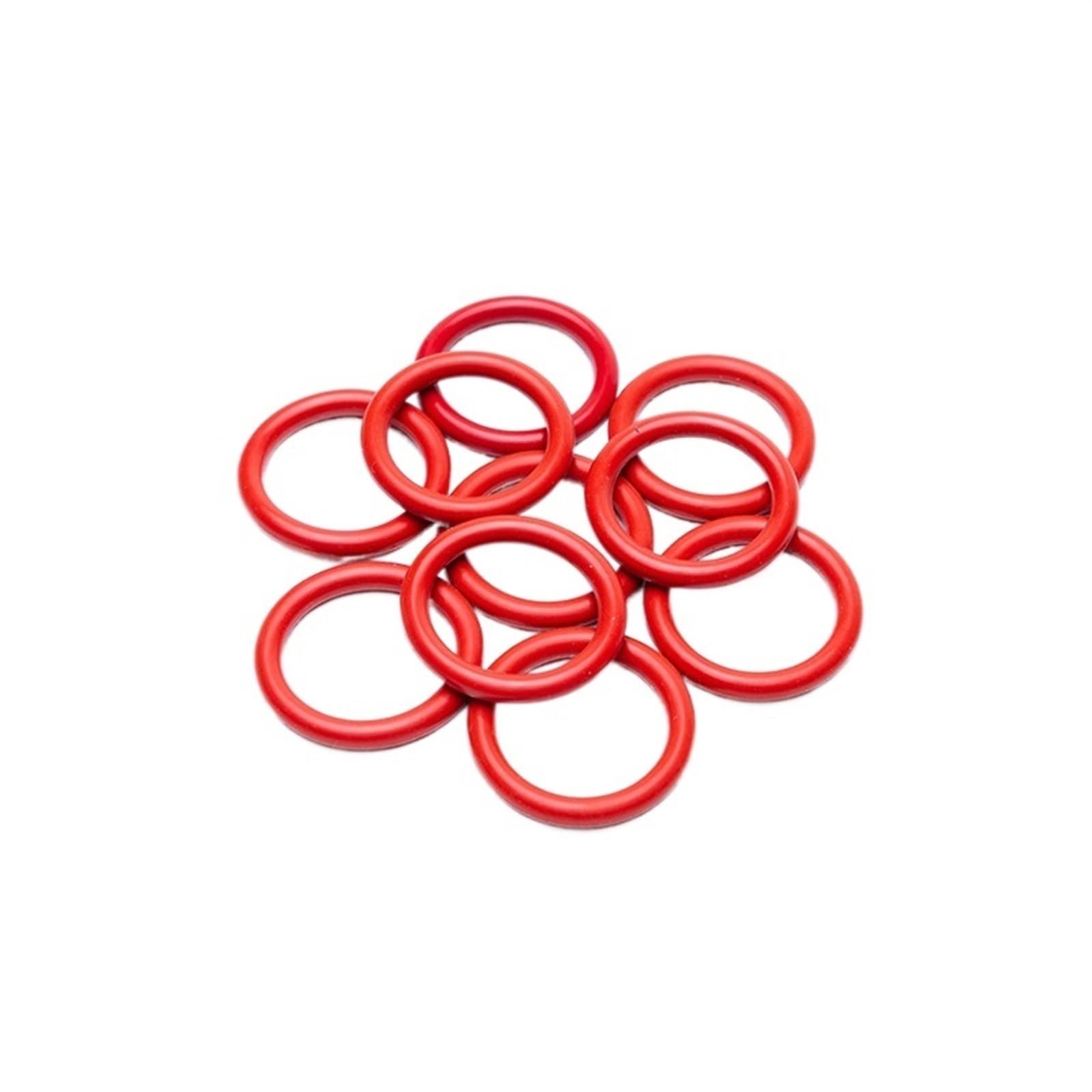 ApuaVireo&Co Junta tórica de Caucho de Silicona VMQ, Color Rojo, WD CS, 7 mm de diámetro Interior, 40 mm - 700 mm, reparación de Juntas de Sellado de Aceite, Esqueleto, arandela de Junta tórica(M650)