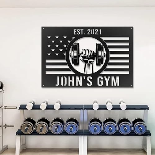 Miniatura 24 de Letrero de gimnasio personalizado, letrero decorativo para sala de entrenamiento, regalos para hombres, regalos para mujeres, estilo 11