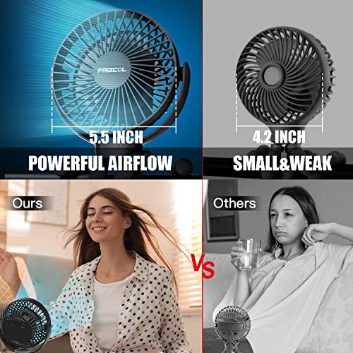 Portable Stroller Fan, Use As Power Bank, 65H 12000Mah Battery Operated Fan Flexible Tripod Baby Car Seat Fan, Personal Mini Handheld/Desk/Small Clip On Fans For Stroller, Carseat, Beach, Bed, Camping #TOP3