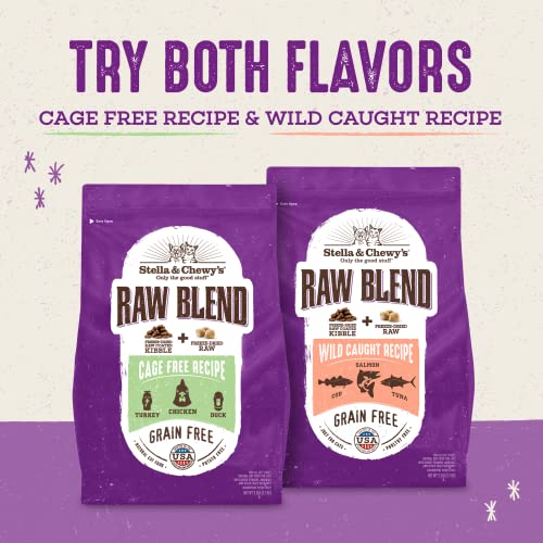 Stella & Chewy's Raw Blend Premium Kibble Cat Food – Grain Free, Protein Rich Meals – Cage-Free Poultry Recipe – 5 lb. Bag - image 9