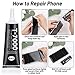 T7000 Black Glue for Phone Repair, 2 X 25 ML Semi Fluid Craft Glue T-7000 Adhesive Glue with Precision Tips for Fabric, Leather, Rubber Cement, Toys, Wood, Metal, Rhinestones Jewelry Making