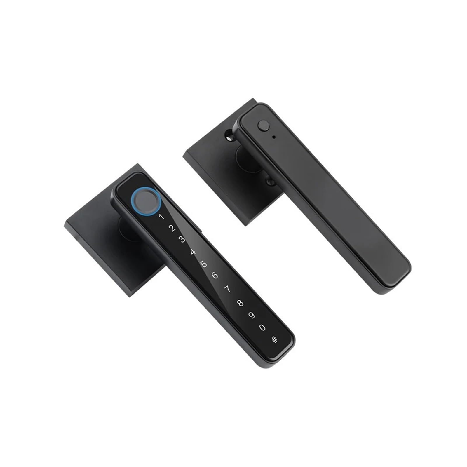 JVDDI Smart Door Handle, Biometric Fingerprint Smart Home Door Lock Password Electronic Digital Control Entry Knobs(Nero)