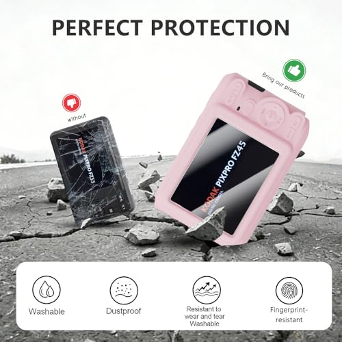 Funda de silicona para cámara Kodak PIXPRO FZ45 rosa miniatura 3