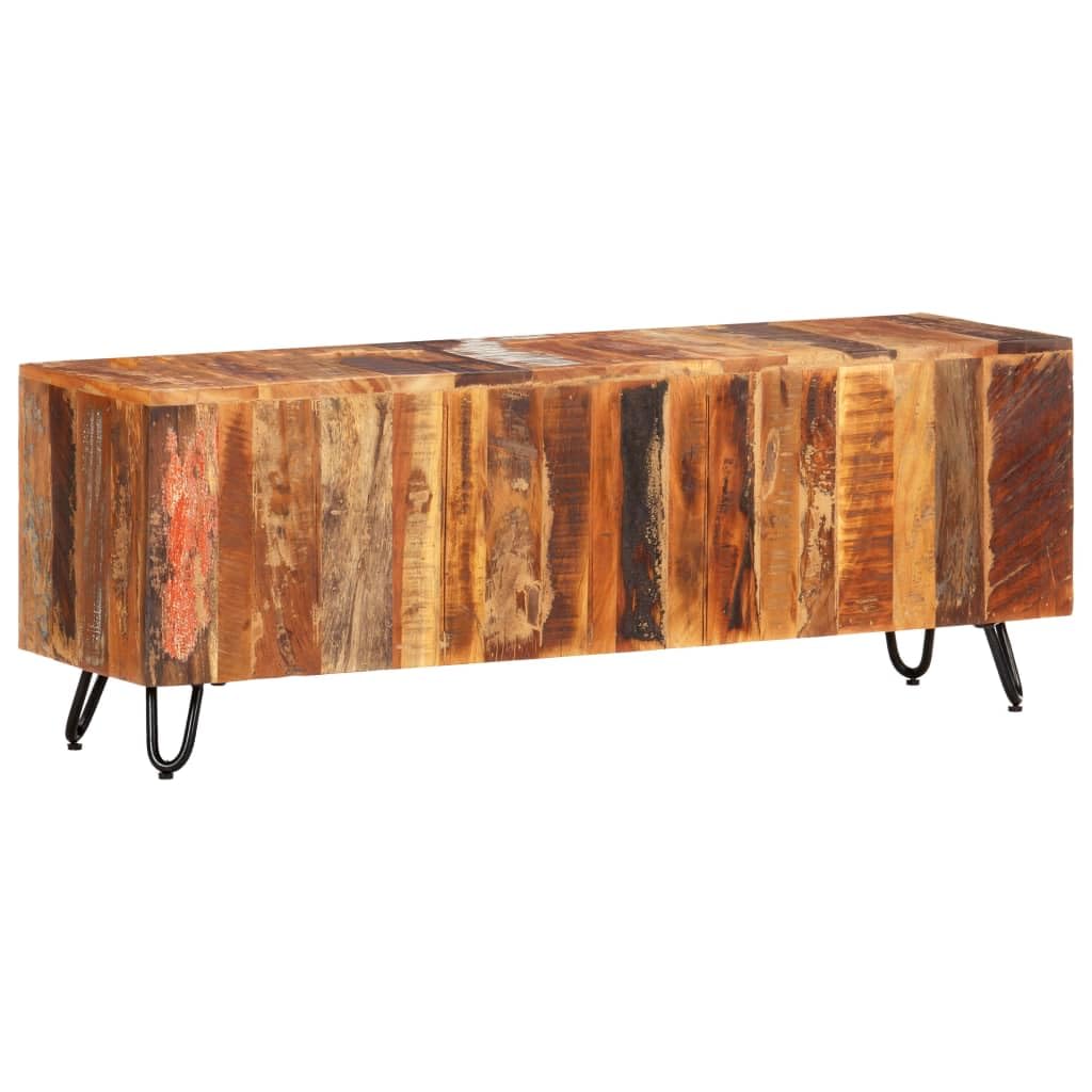 vidaXL Mobile Porta TV 110x30x40 cm in Legno Massello Riciclato
