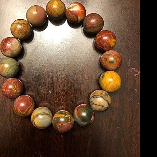 Miniatura 6 de JM Design Red Creek Jasper - Cuentas de piedra de gema sueltas de 0.315in, hilo de 15.0in, para hacer joyas, artes y manualidades