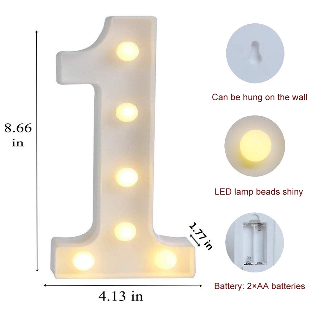 MUMUXI Marquee Light Up Letters | Large Light Up Numbers | Battery Powered and Bright with Every Letter of the Alphabet | For Wedding, Birthday, Party, Celebration, Christmas or Home Decoration (1)
