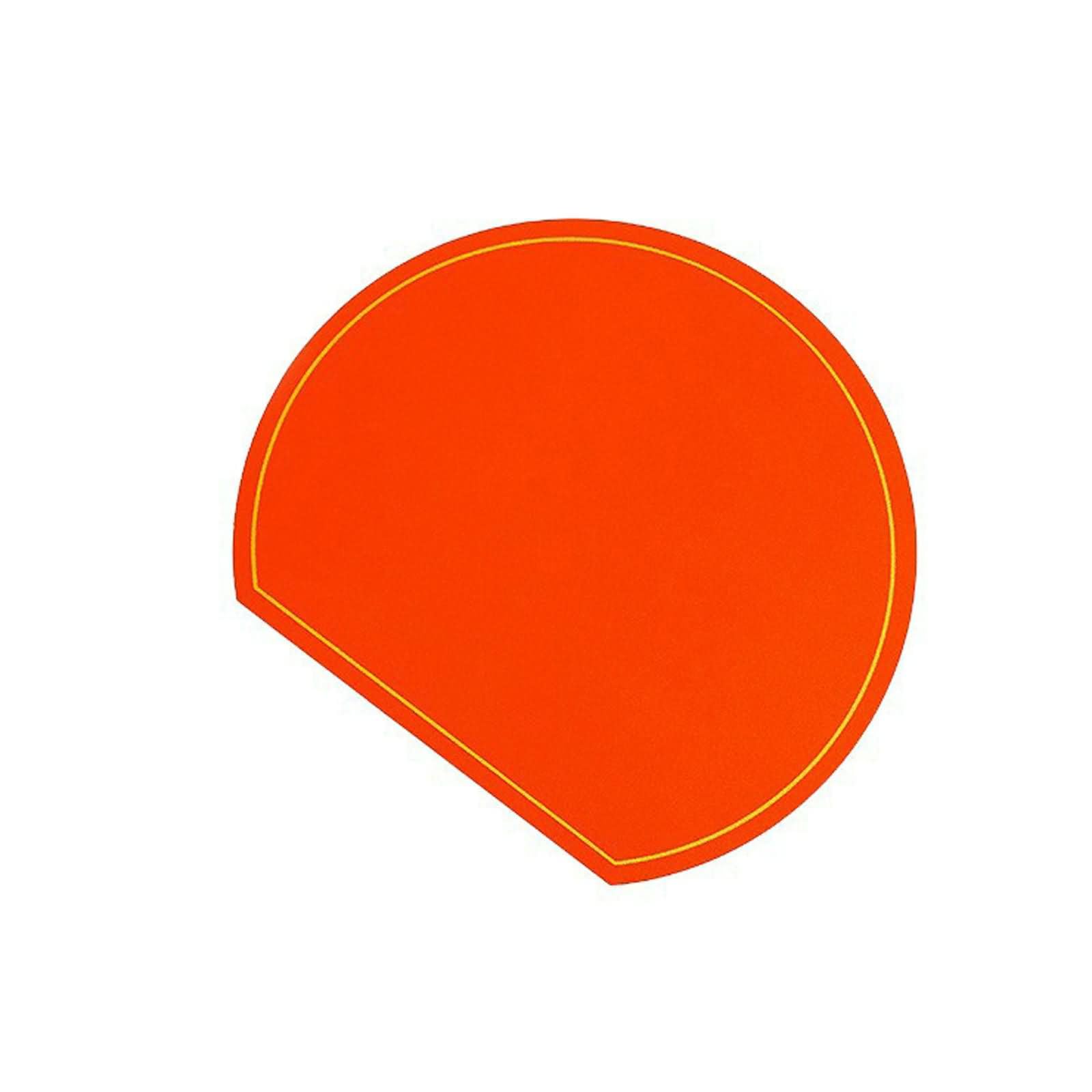 Set de table simili cuir haut de gamme rouge et doré demi-cercle