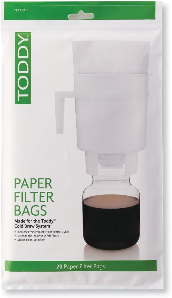 ToddyTHMPF20 Paper Filter Bags, Home Model Filters, Natural, Pack of 20 - Pack of 2