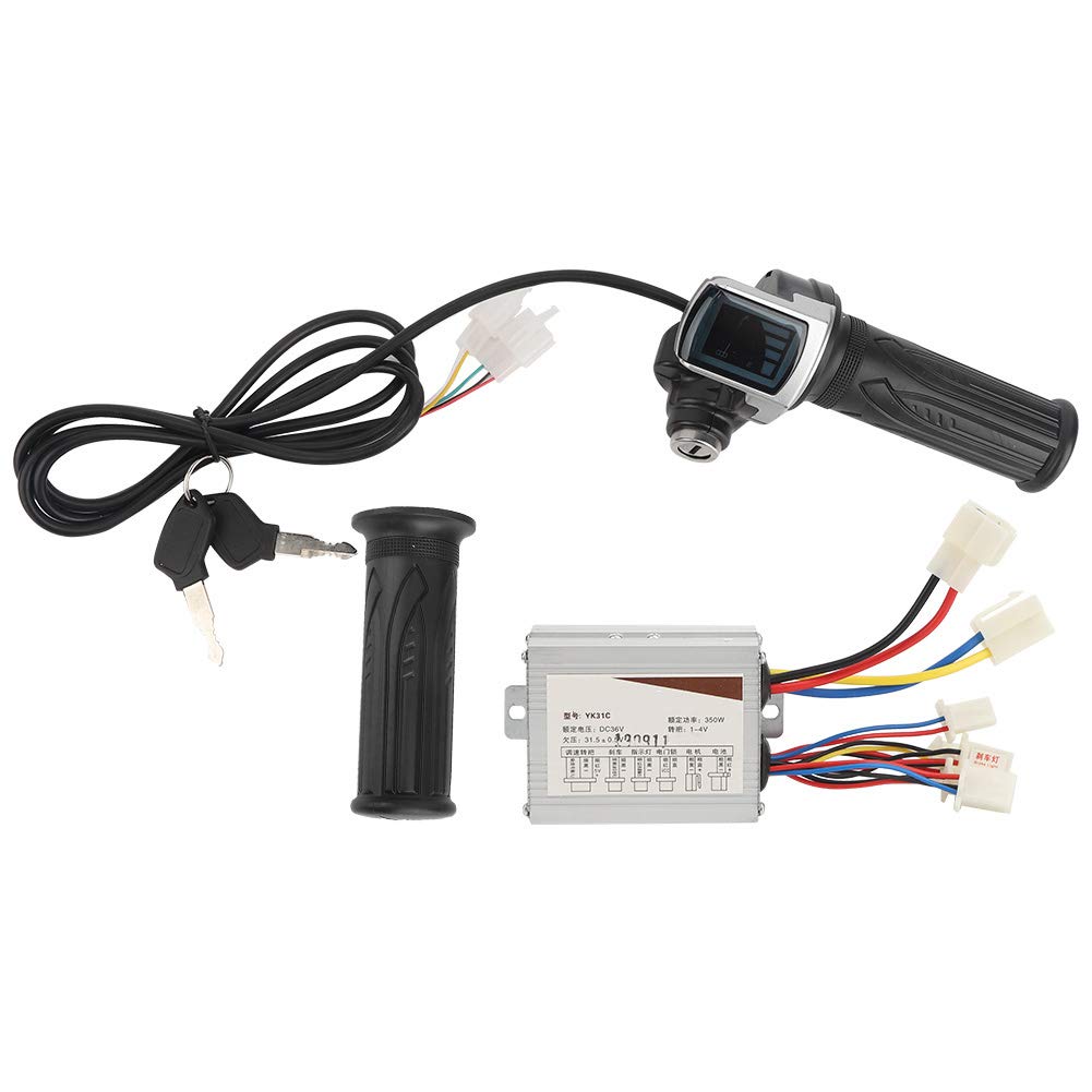 Dilwe Poignée D'accélérateur électrique 36V 350W avec Accessoire de Contrôleur de Verrouillage, Vélos électriques et Pièces de Rechange