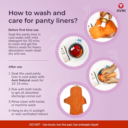 Avni - Fluff Washable Cloth Panty Liner | Antimicrobial | Eco-Friendly and Reusable | Spotting Days | Breathable and Comfortable for Women | Daily Use with Storage Pouch | Pack... - Image 6
