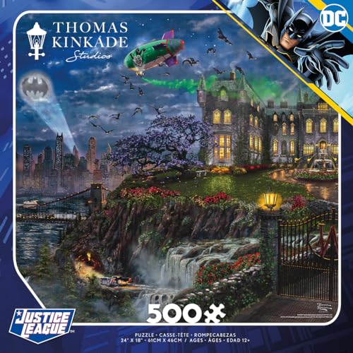 Ceaco 2415-16 Thomas Kinkade - Justice League - Wayne Manor - 500 Piece Jigsaw Puzzle thumb #1