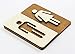 Produktbild WC Schild Nussbaum Dunkel Holz Toilettenschild Toilette Türschild Damen Herren Piktogramm (14x14cm)