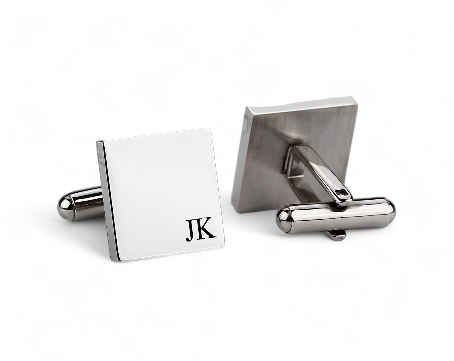 Fiona's FavouritesPersonalised Square Cuff Links for Men, Wedding Gift Groomsmen Gift Cufflink for Men Personalised Cufflinks