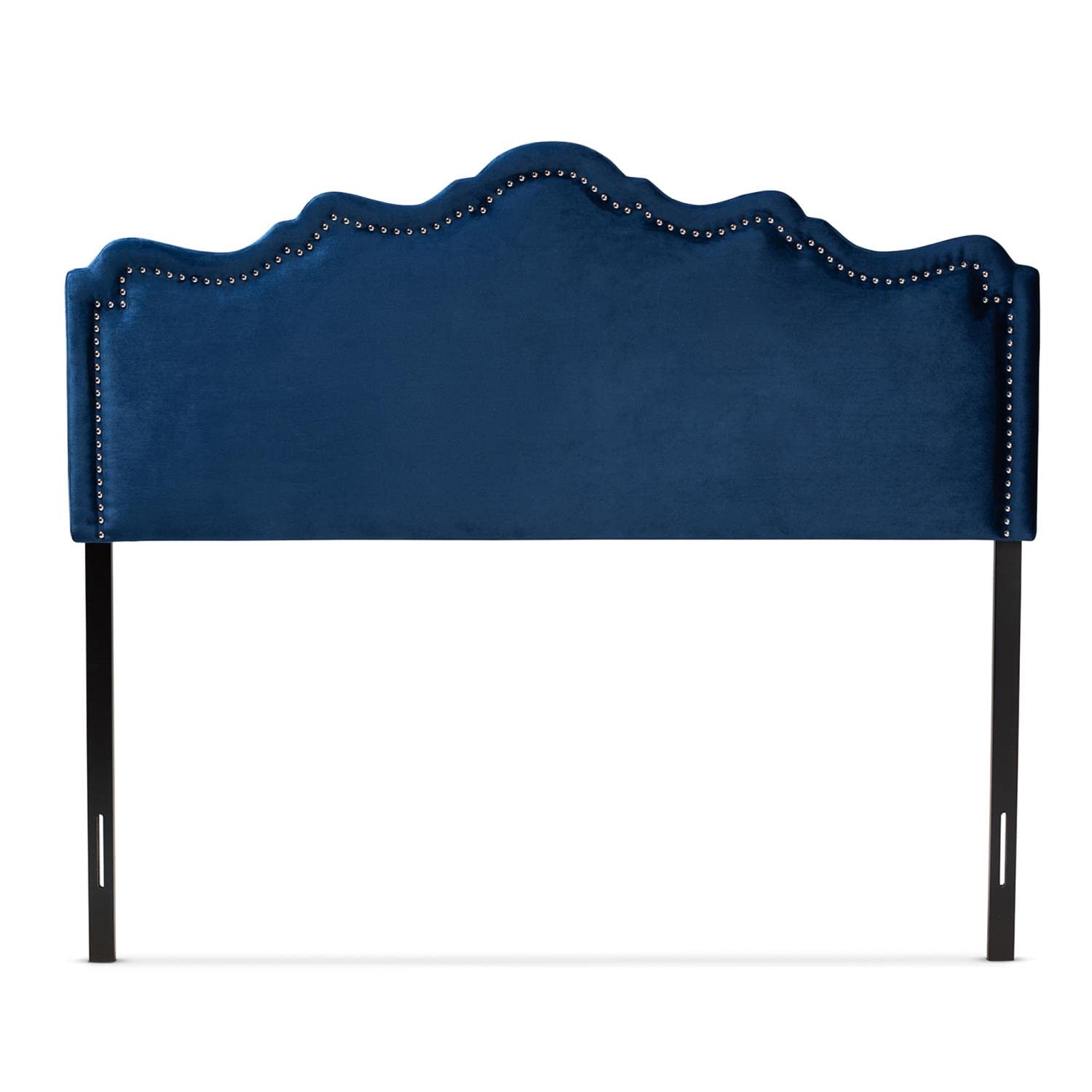 Baxton Studio Baxton Studio Nadeen Modern and Contemporary Royal Blue Velvet Fabric Upholstered Full Size Headboard