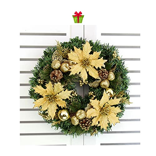 Couronne de Noël pour porte d'entrée durable sans perte d'aiguilles - 5