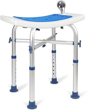 Shower Stool for Elderly, Adults, Disabled, Height Adjusted Non-slip Shower Bath Chair for Bathtub, Shower Seat Tool Free Assemble Lightweight
