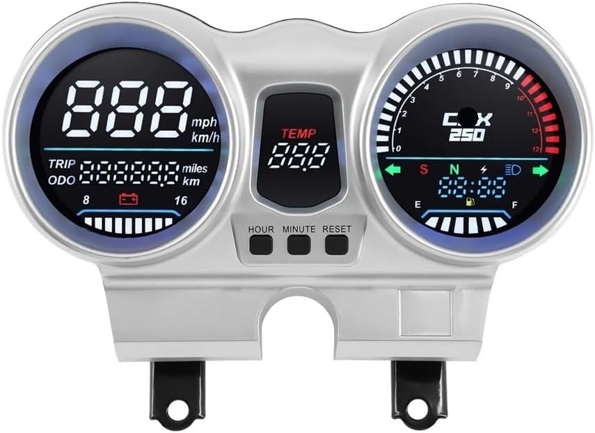 Motorcycle Odometer Gauge Motorcycle Digital Dash Panel with LED Digital Tachometer Odometer For CBX250 CBF250 For Twister 2001-2008