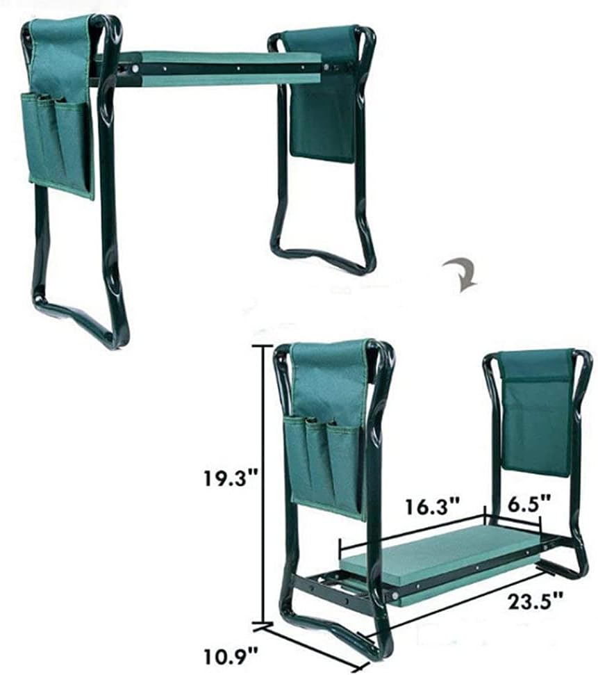 Gardening Work Seat DWNYSMUSC Garden Kneeler Seat,Folding Bench,with Tool Bags,Multi Purpose Stool Chair,for Gardening Enthusiasts Gifts