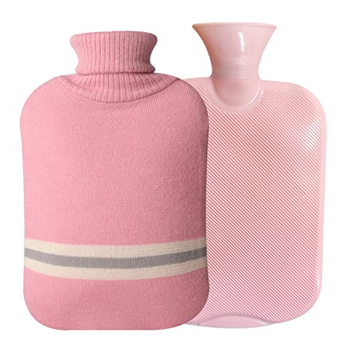 Hot Water Bottle,Pvc 2L Hot Water Bag With Soft Cover For Bed Hand Feet, Bpa Free, Odourless, For Pain Relief Ease Aches Cold Hot Therapy(Pink) #TOP2