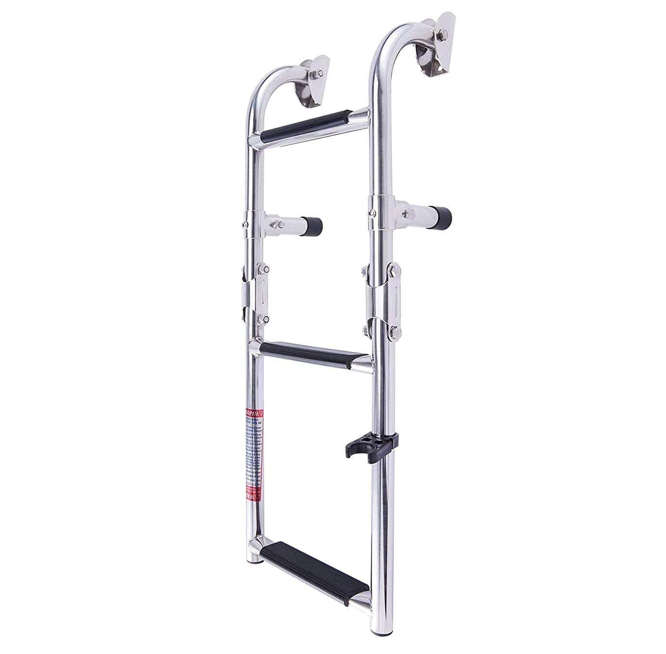 Échelle de bateau ponton 2+1 marches en acier inoxydable avec échelle télescopique pliante