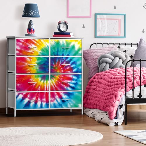 Sorbus Dresser with Fabric Drawers & Wood Top (8 Drawer, Dark Tie-dye) - image 2