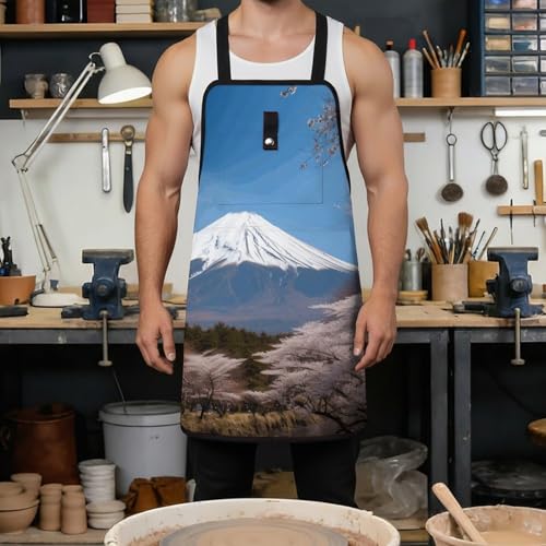Delantal de trabajo Mt. Fuji con 8 bolsillos y ajuste cruzado miniatura 4