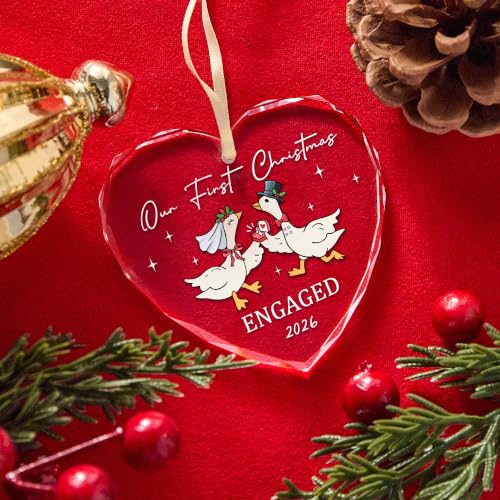 Image of Engagement Gifts for Couples,Engaged Ornament 2026,First Christmas Engaged